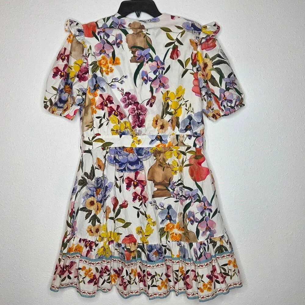 NWT Farm Rio Women's Greek Garden Off-White Mini Dress - Picture 2 of 7
